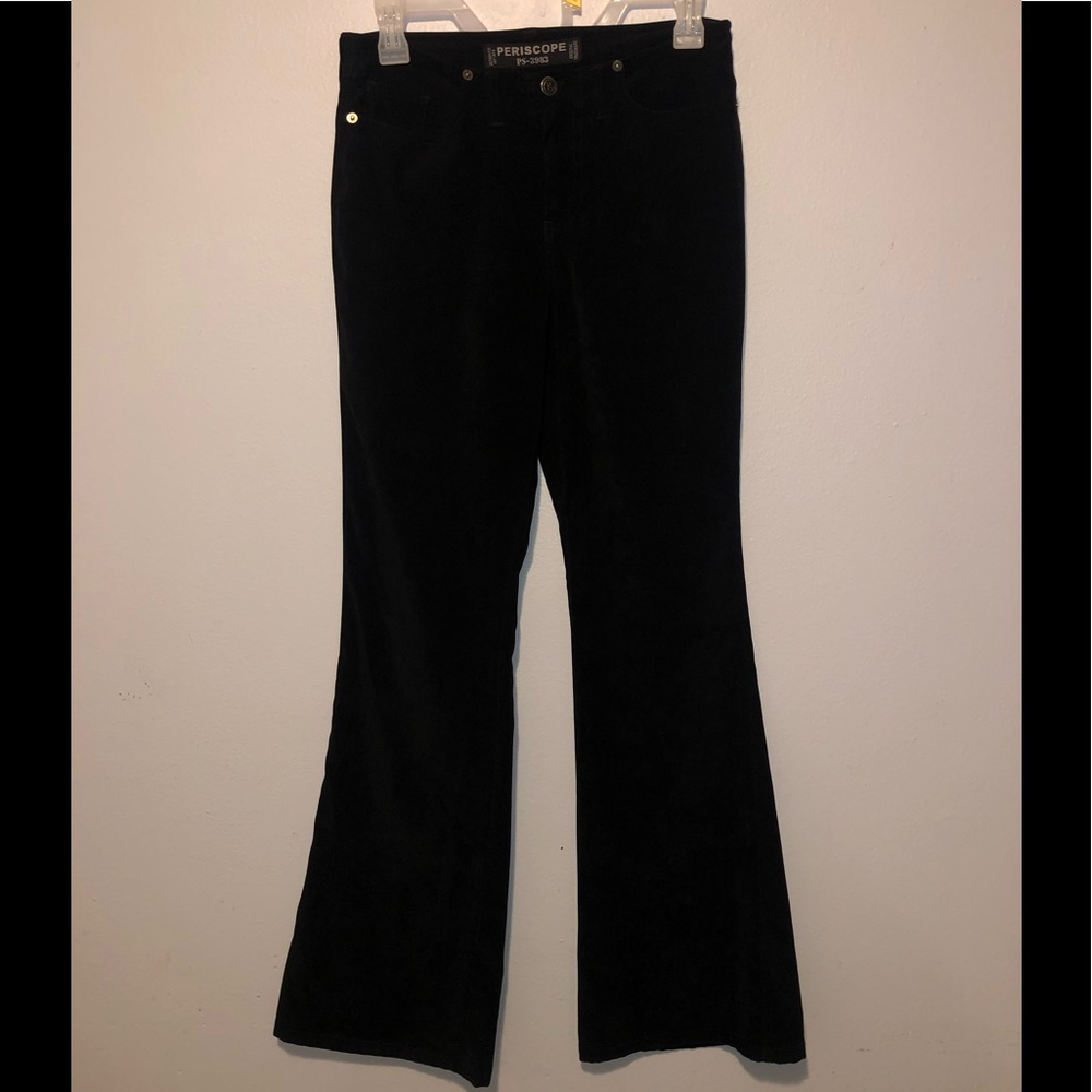 Periscope PS-3983 black pants soft junior woman size 3 bootcut